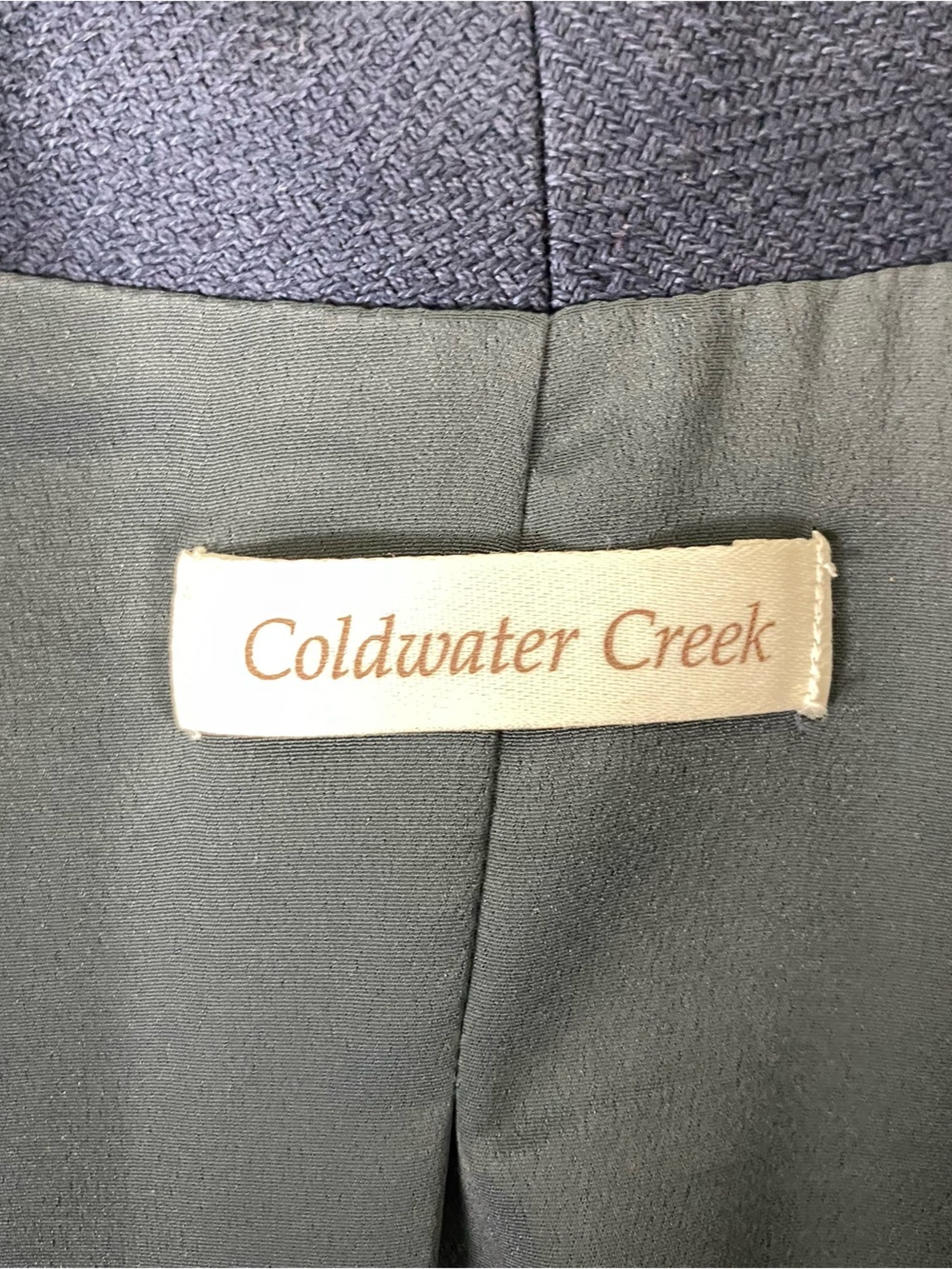 Coldwater Creek Womens Vest Size XL Embroidered Patchwork Artsy Navy Blue $69 - Picture 4 of 14